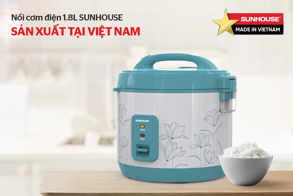 Nồi Cơm Điện 1.8L SUNHOUSE SHD8605GT