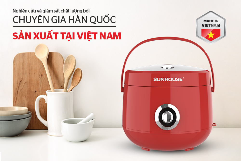 Nồi cơm điện 1.8L SUNHOUSE SHD8606R