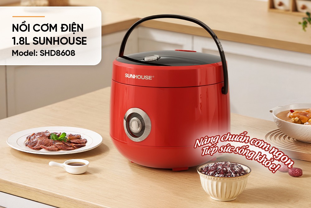 Nồi cơm điện 1.8L SUNHOUSE SHD8608