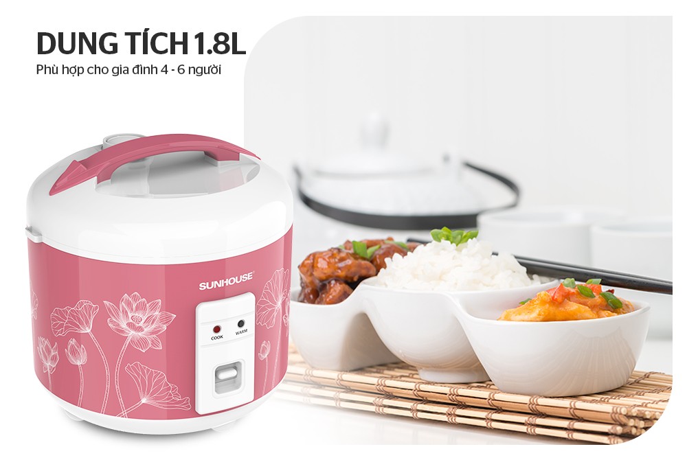 Nồi cơm điện 1.8L SUNHOUSE SHD8609