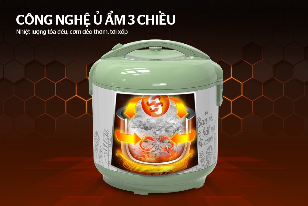 Nồi cơm điện 1.8L SUNHOUSE SHD8621
