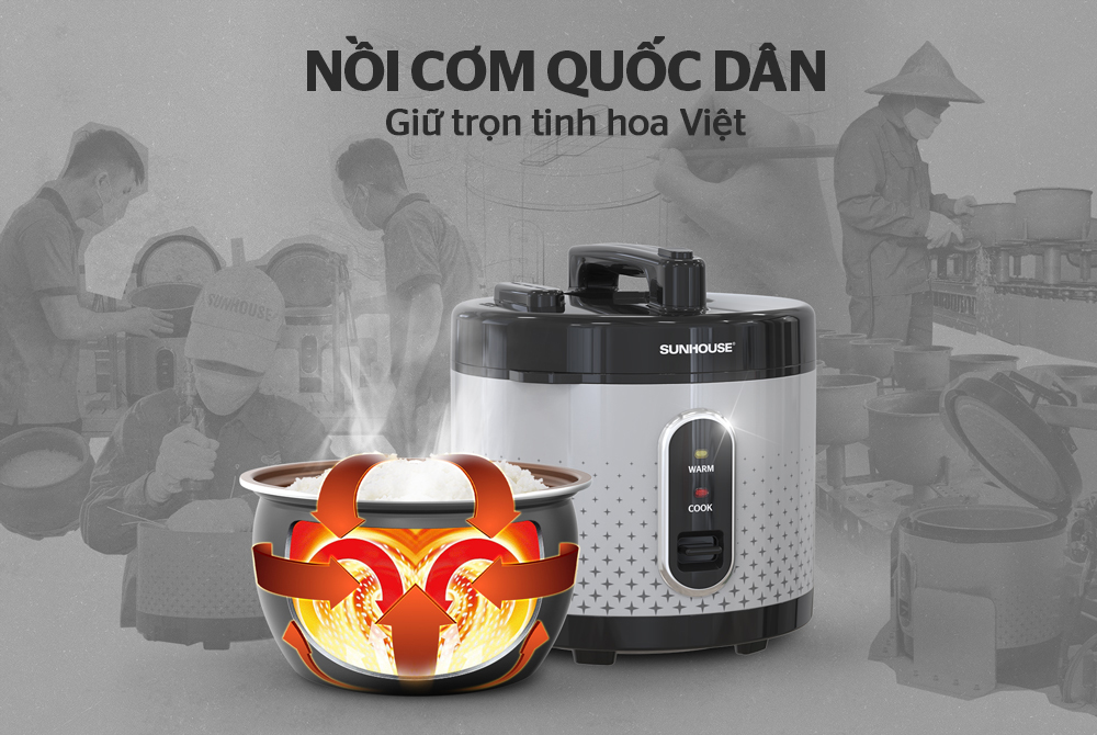 Nồi cơm điện 1.8L SUNHOUSE SHD8624