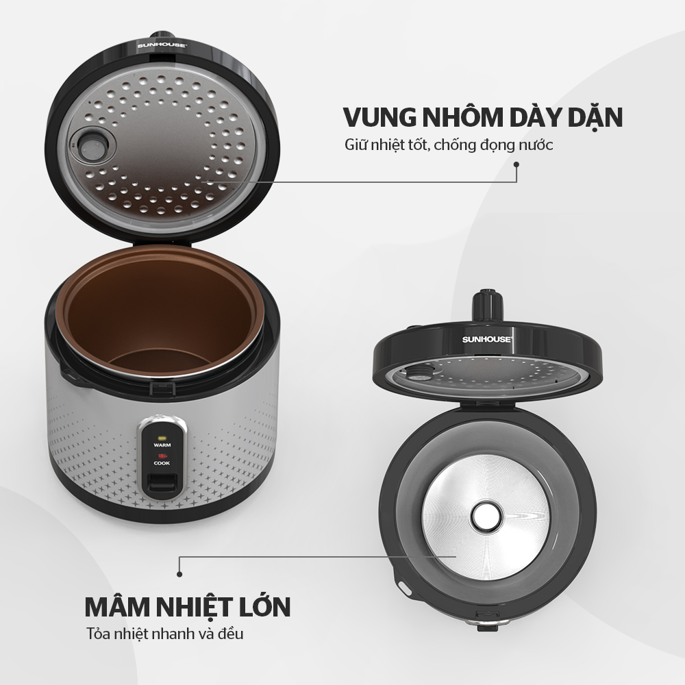 Nồi cơm điện 1.8L SUNHOUSE SHD8624