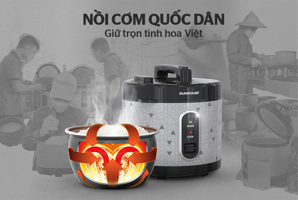 Nồi cơm điện 1.8L SUNHOUSE SHD8630