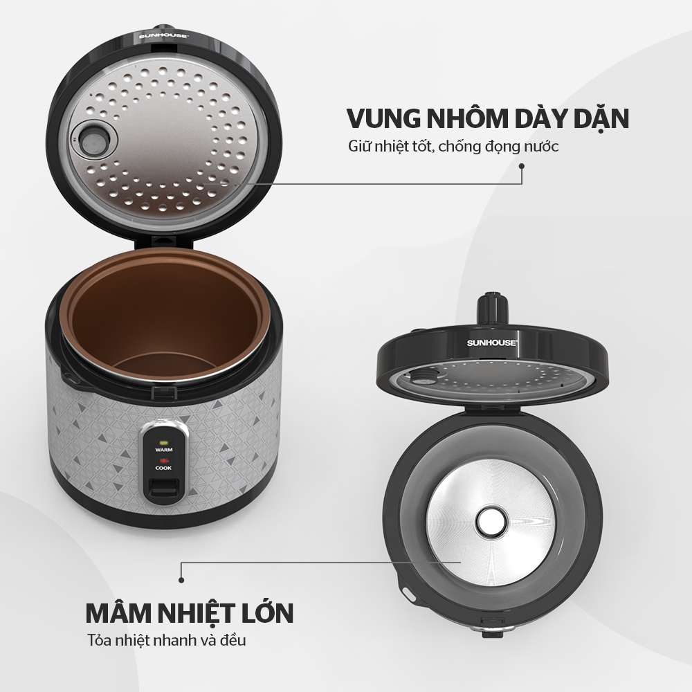 Nồi cơm điện 1.8L SUNHOUSE SHD8630