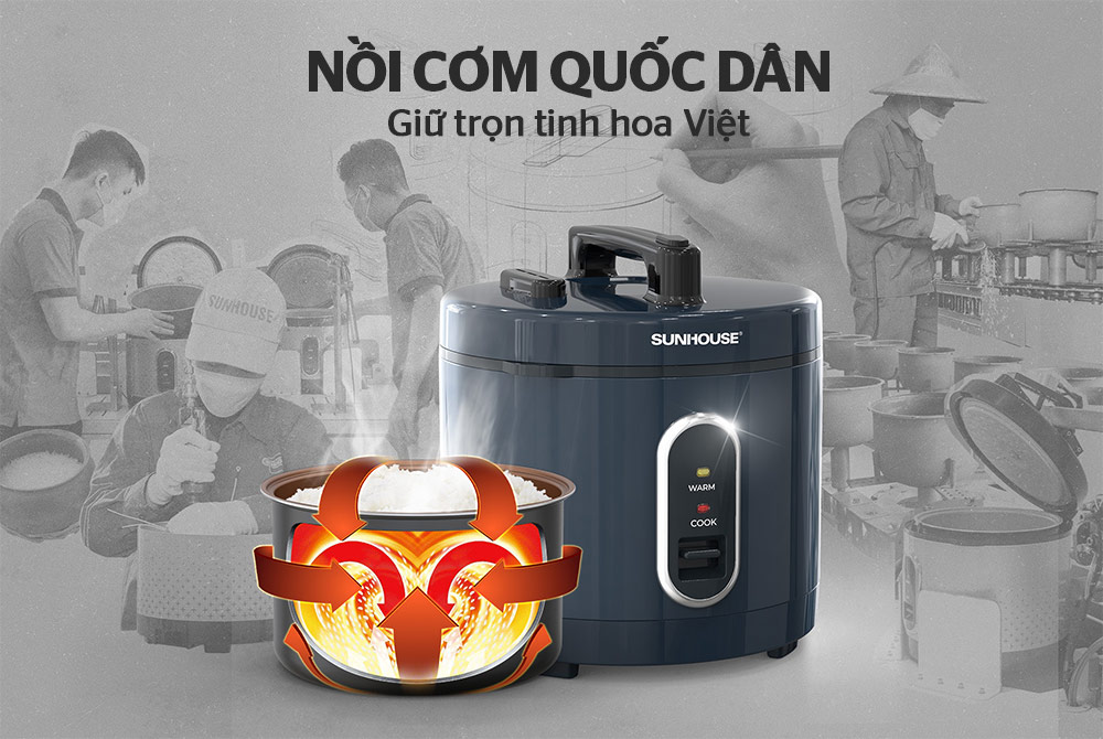 Nồi cơm điện 1.8L SUNHOUSE SHD8632