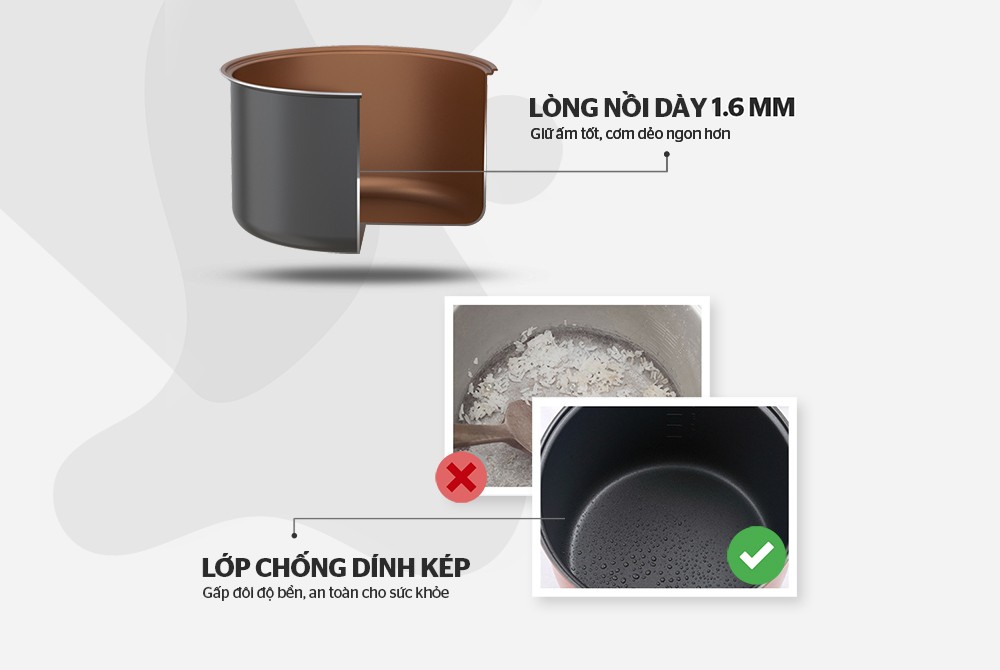 Nồi cơm điện 1.8L SUNHOUSE SHD8632