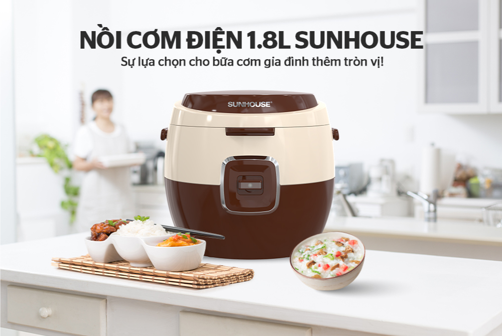 Nồi cơm điện 1.8L SUNHOUSE SHD8638