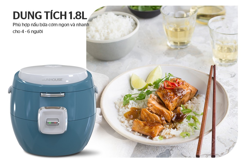 Nồi cơm điện 1.8L SUNHOUSE SHD8662
