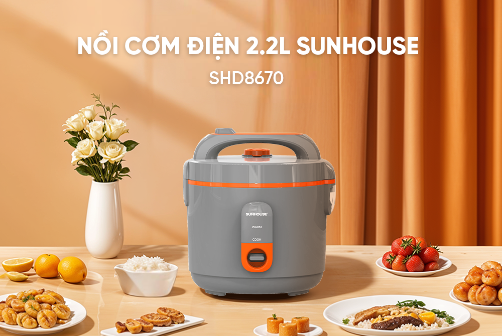Nồi cơm điện 2.2L SUNHOUSE SHD8670