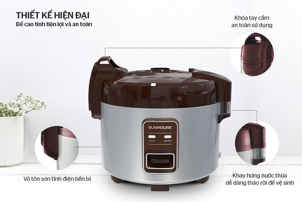 Nồi cơm điện 3.6L SUNHOUSE SHD8307