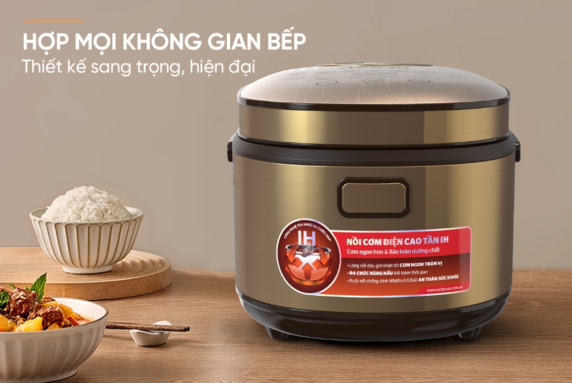 Nồi cơm điện cao tần 1.5L SUNHOUSE MAMA SHD8955