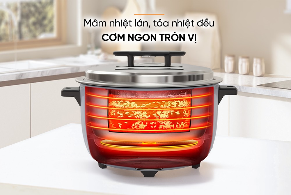 Nồi cơm điện nắp rời 10L SUNHOUSE SHD8166