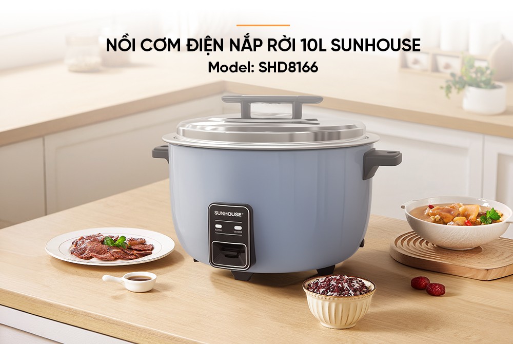 Nồi cơm điện nắp rời 10L SUNHOUSE SHD8166