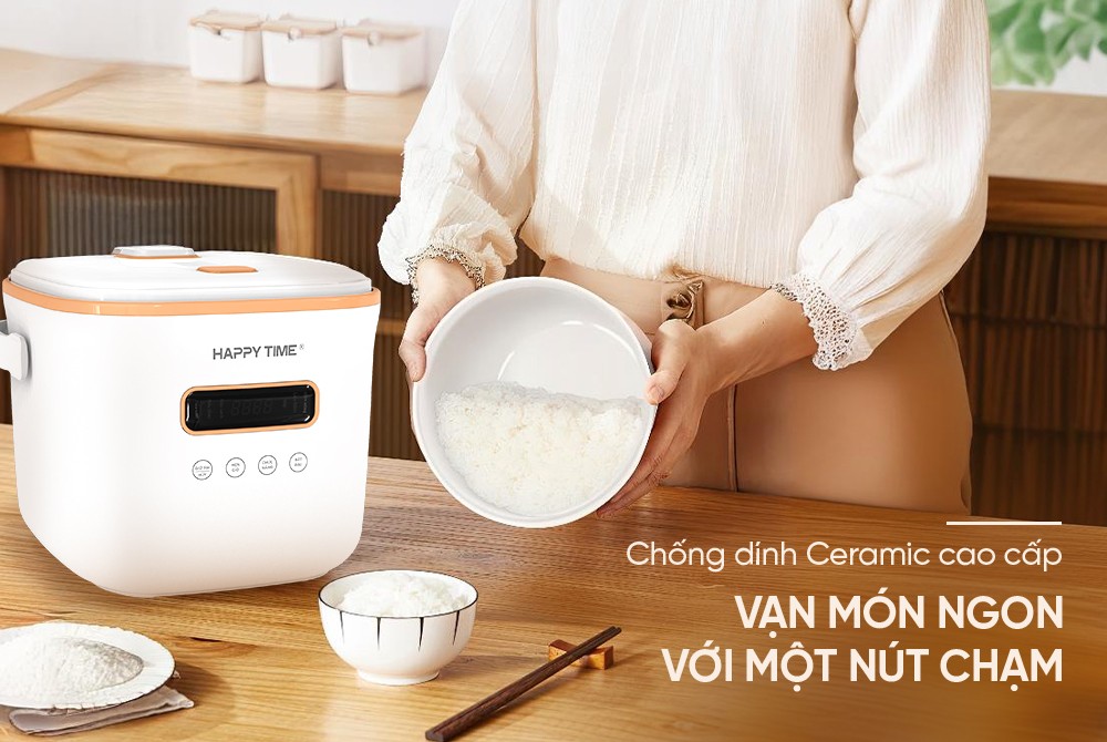 Nồi cơm điện tử 1.2L Happytime HTD8810