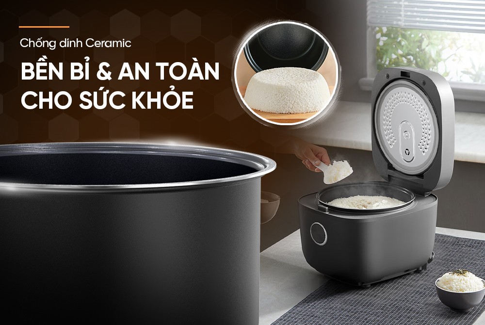 Nồi cơm điện tử 1,8L SUNHOUSE SHD8923