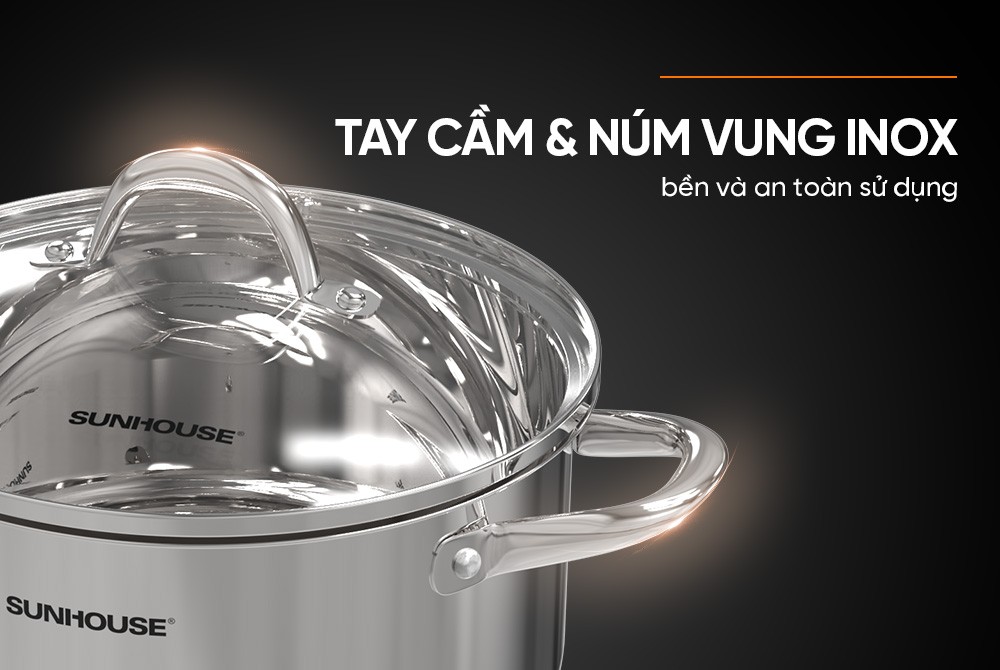 Nồi inox 3 đáy SUNHOUSE SHG301-16