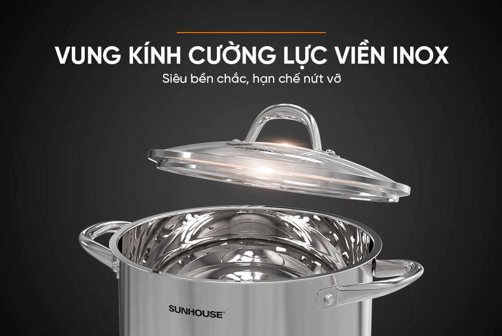 Nồi inox 3 đáy SUNHOUSE SHG301-16