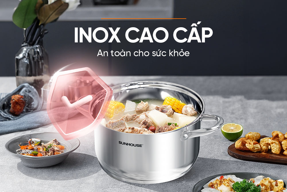 Nồi inox 3 đáy SUNHOUSE SHG301-16