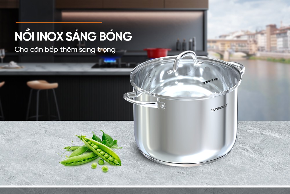 Nồi inox 3 đáy SUNHOUSE SHG301-28