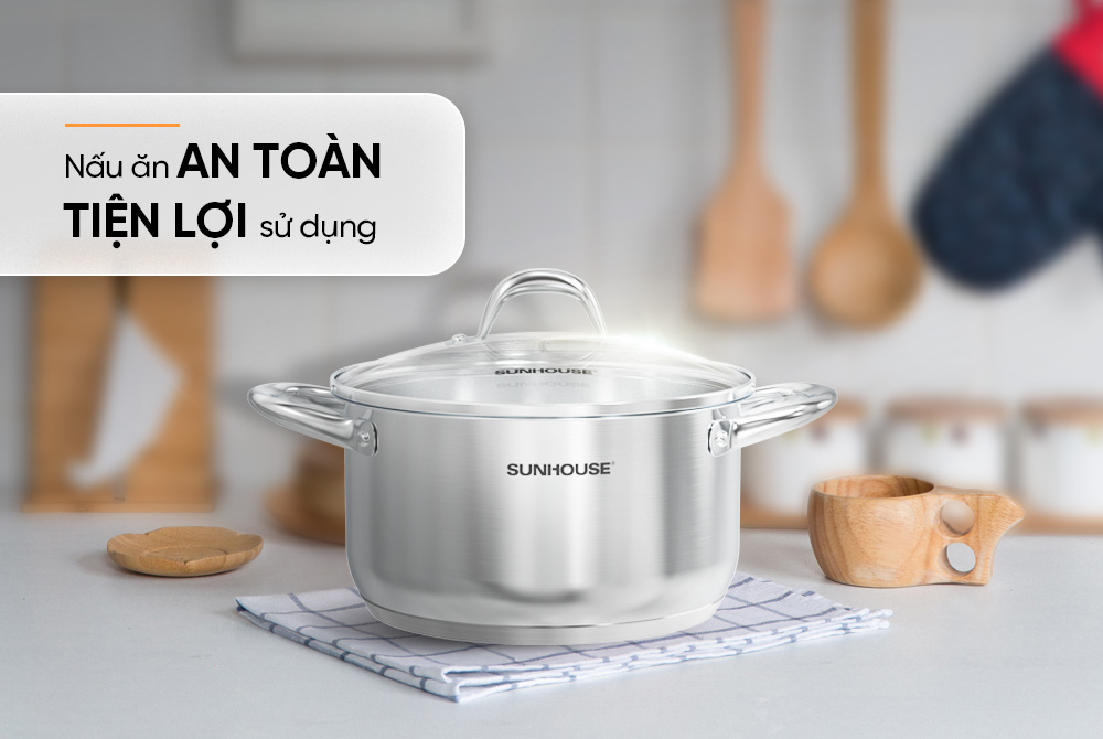 Nồi inox 3 đáy SUNHOUSE SHG308-20
