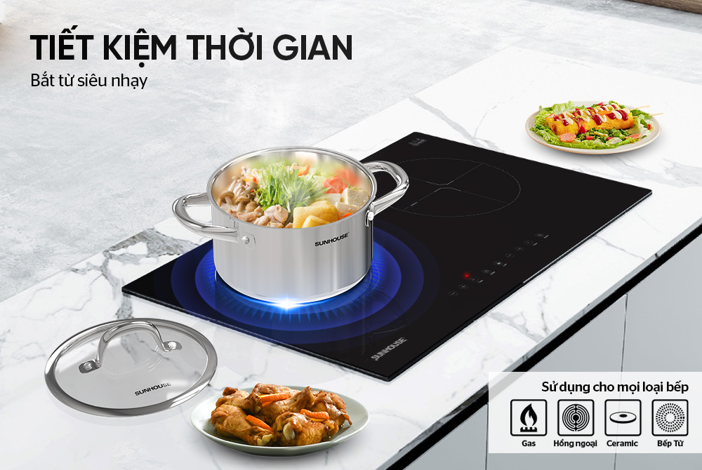 Nồi inox 304 đáy liền SUNHOUSE SHG706-16