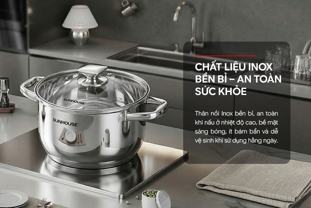 Nồi inox 5 đáy SUNHOUSE SHG799-16