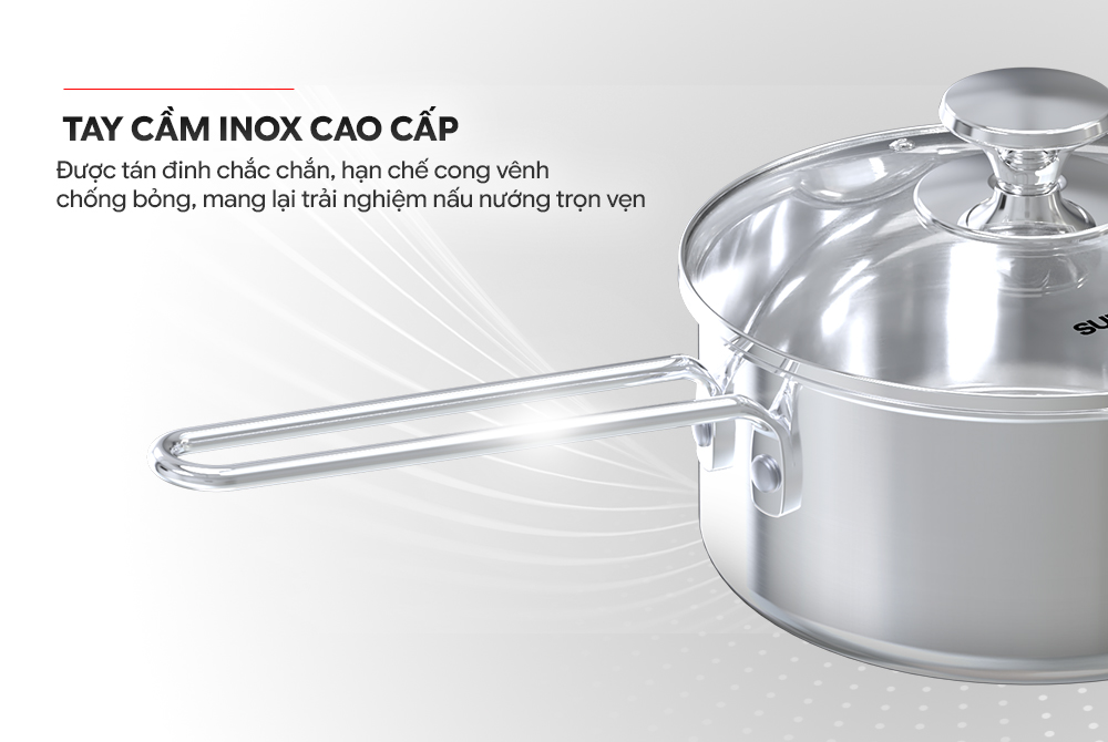 Quánh inox 304 liền đáy SUNHOUSE HEALTHY SHG304-16