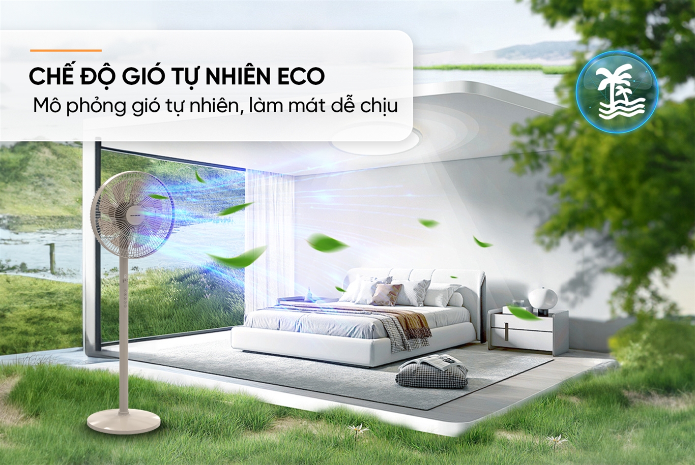 Quạt đứng 8 cánh SUNHOUSE SHD7346B