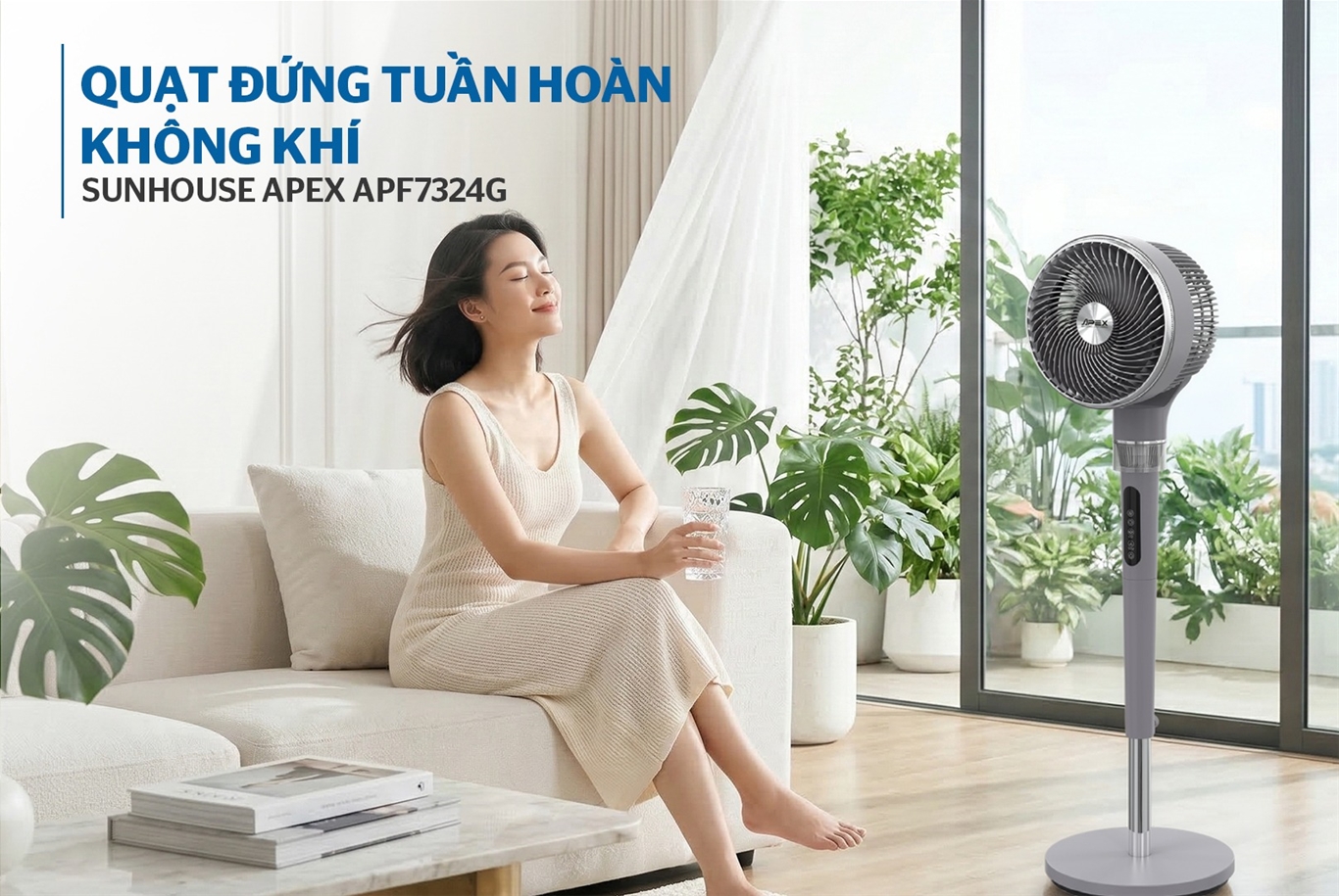 Quạt đứng tuần hoàn không khí SUNHOUSE APEX APF7324G
