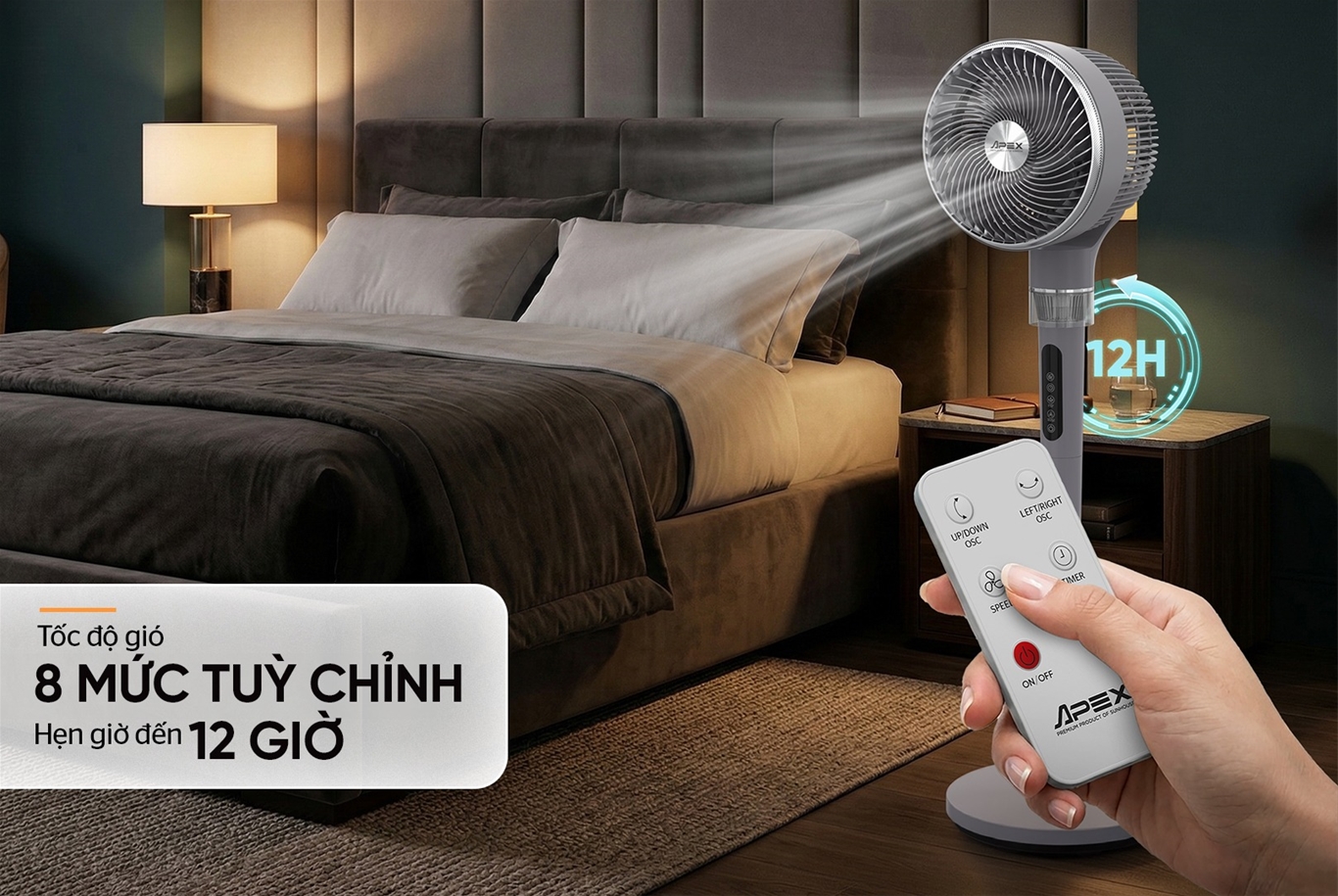 Quạt đứng tuần hoàn không khí SUNHOUSE APEX APF7324G