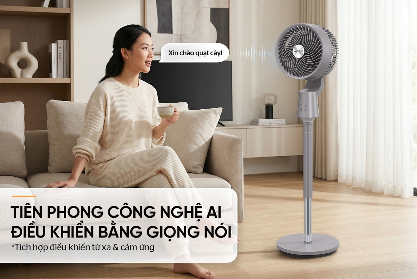Quạt đứng tuần hoàn thông minh SUNHOUSE APEX APF7318GV