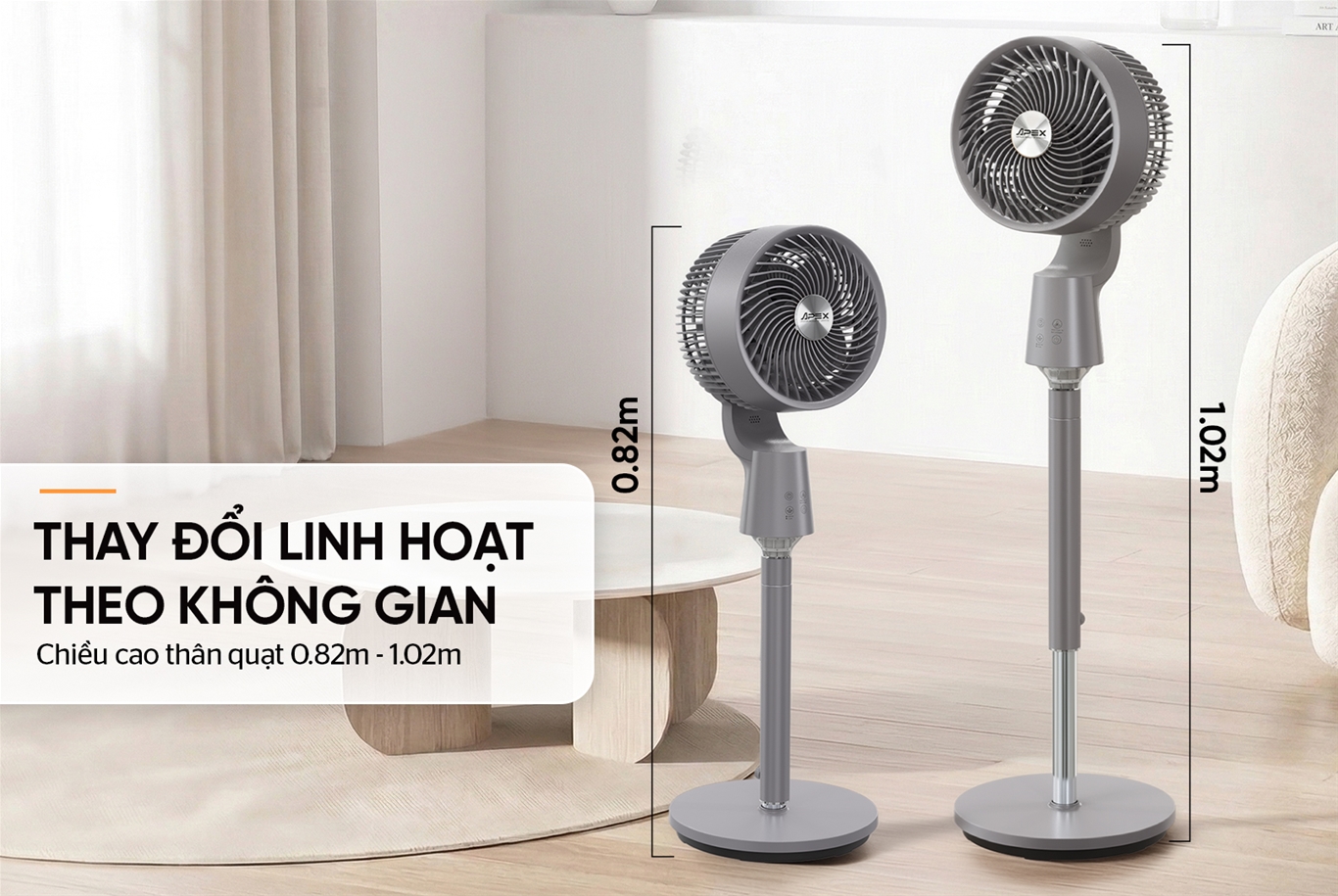 Quạt đứng tuần hoàn thông minh SUNHOUSE APEX APF7318GV