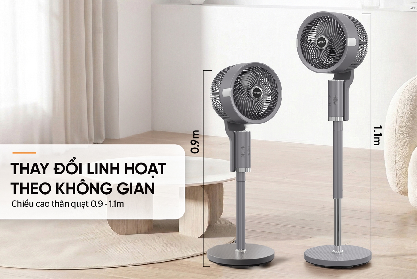 Quạt đứng tuần hoàn thông minh SUNHOUSE APEX APF7322GV