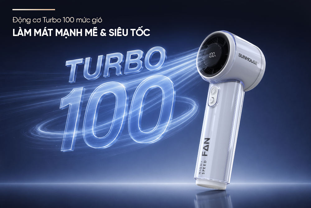 Quạt sạc mini cầm tay SUNHOUSE SHD7105