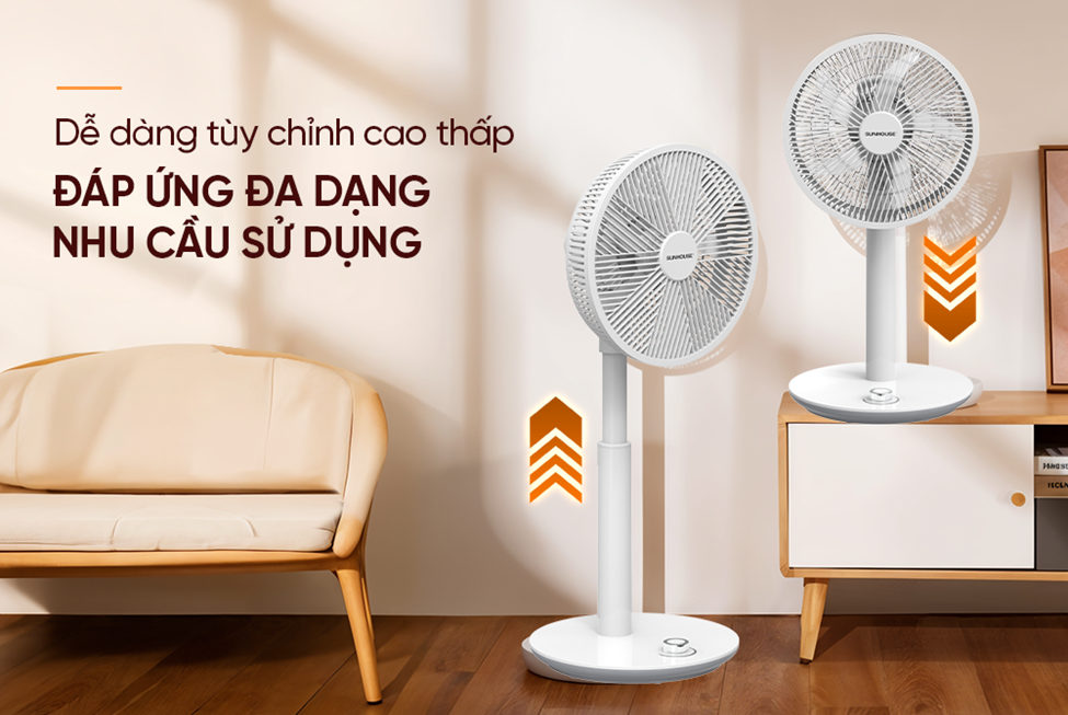 Quạt sạc SUNHOUSE SHD7221