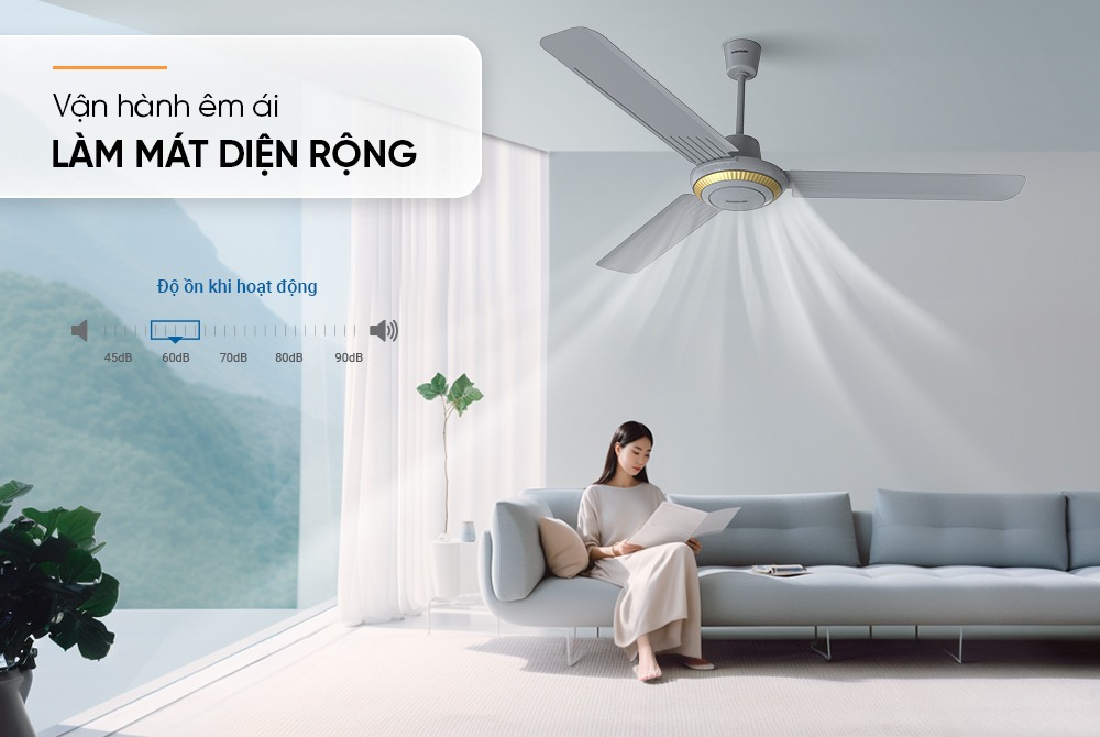Quạt trần 3 cánh SUNHOUSE SHD7659G