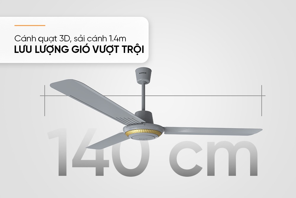 Quạt trần 3 cánh SUNHOUSE SHD7659G