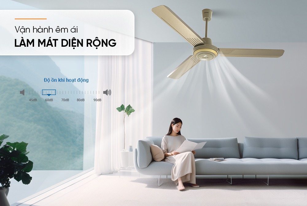 Quạt trần 3 cánh SUNHOUSE SHD7659GY