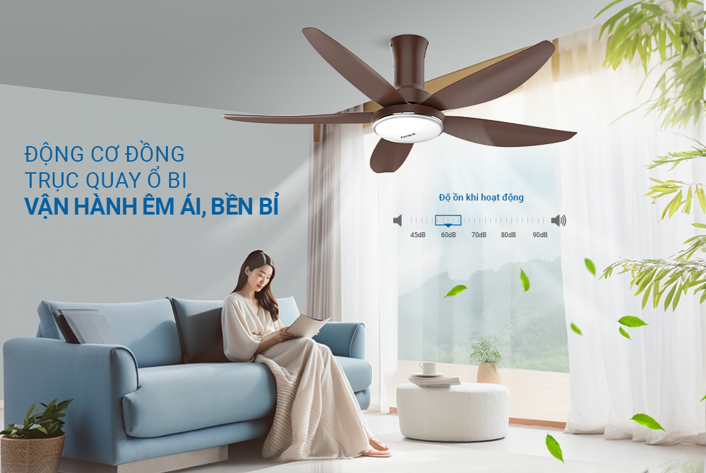 Quạt trần 5 cánh có đèn SUNHOUSE APEX APF7676B
