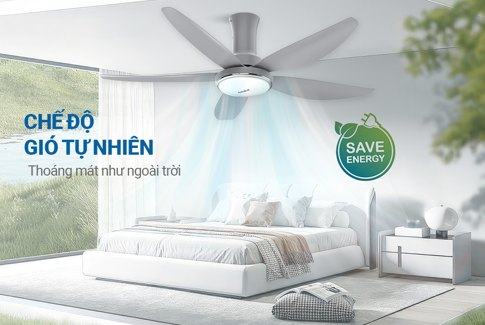 Quạt trần 5 cánh có đèn SUNHOUSE Apex APF7676G