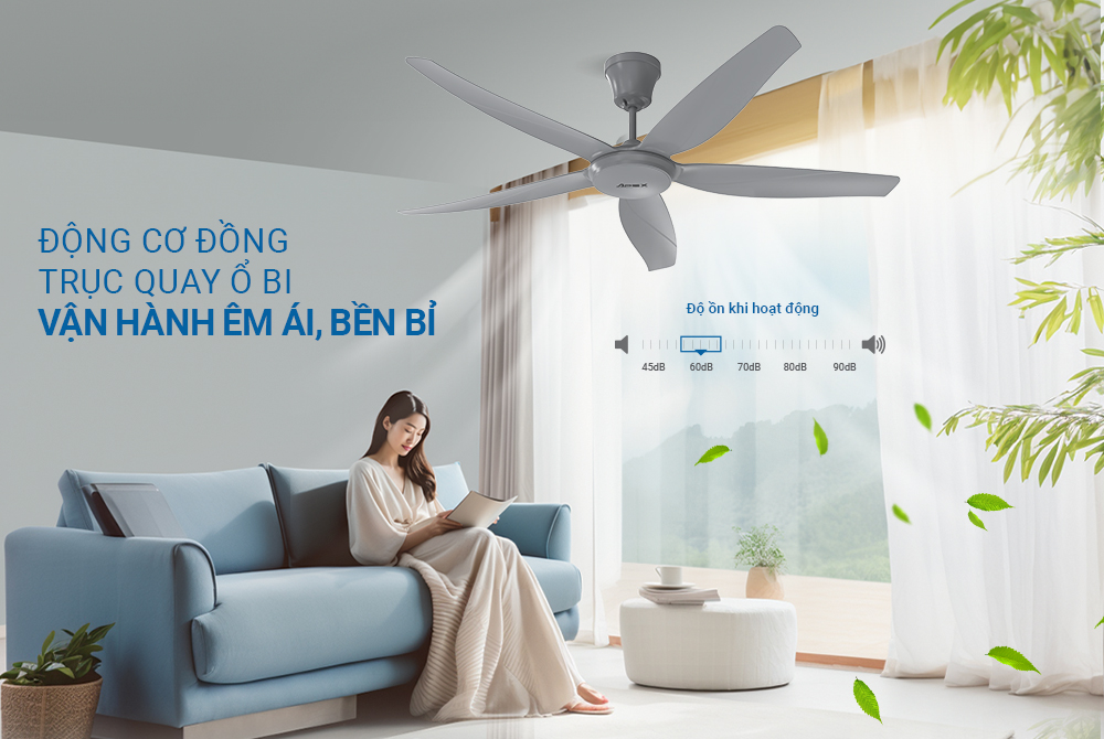 Quạt trần 5 cánh SUNHOUSE APEX APF7660G