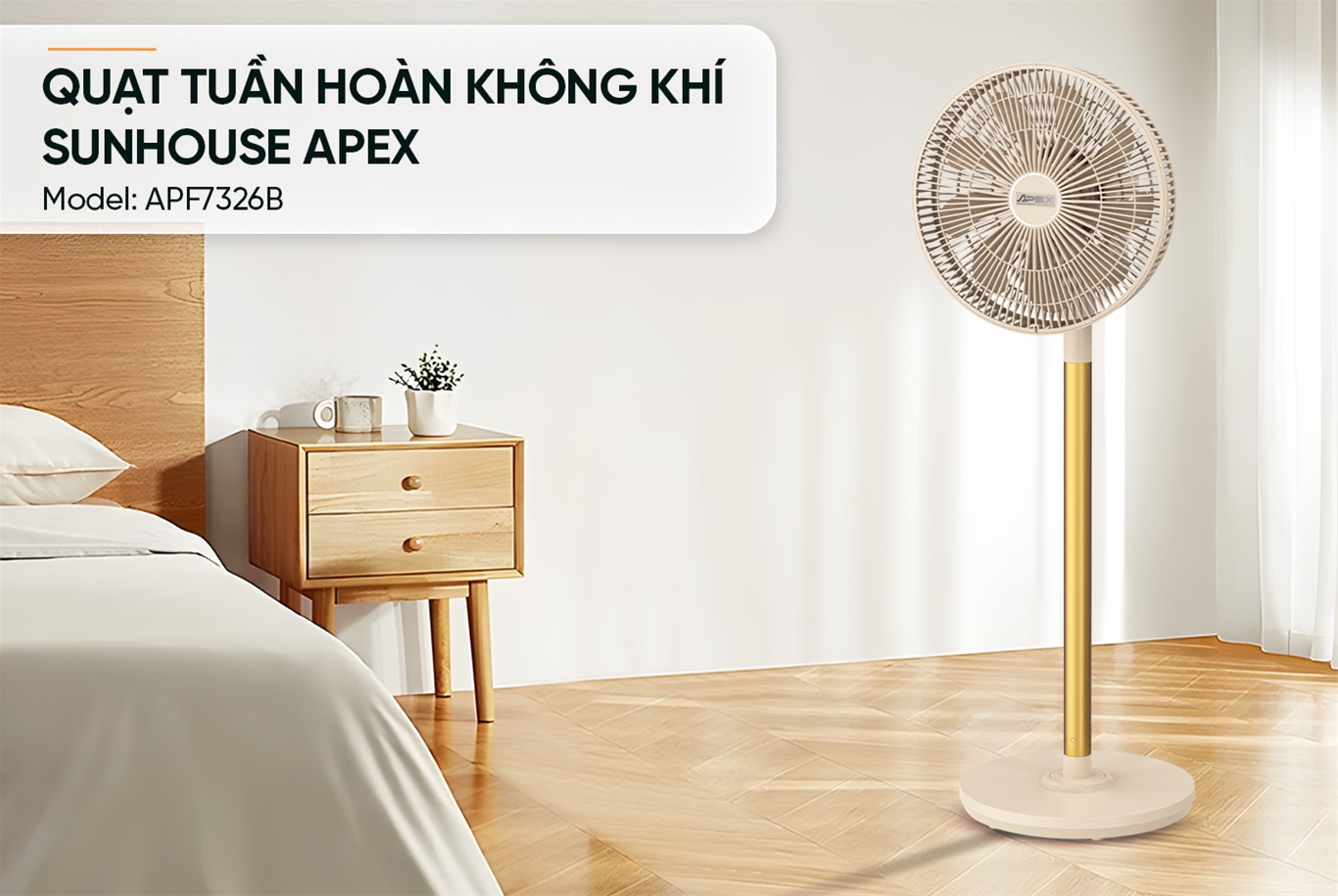 Quạt tuần hoàn không khí SUNHOUSE Apex APF7326B