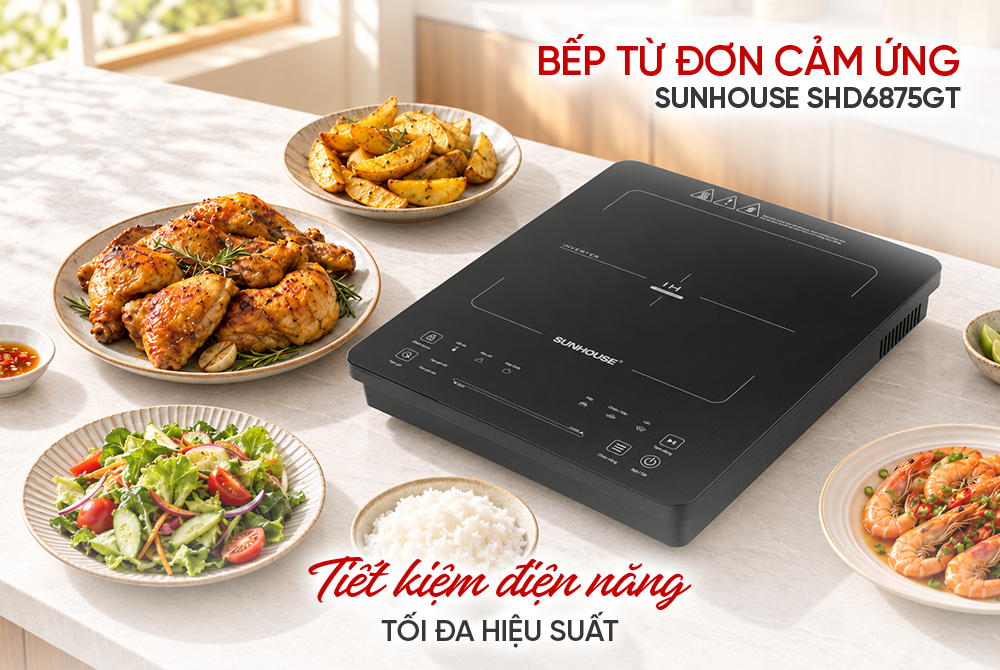 Bếp từ đơn cảm ứng SUNHOUSE SHD6875GT