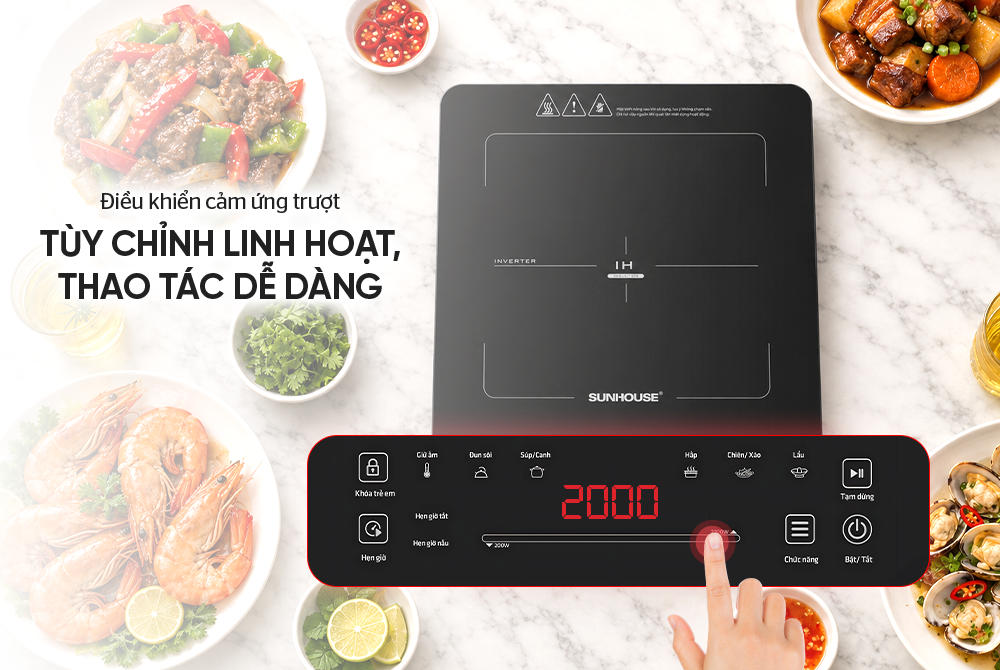 Bếp từ đơn cảm ứng SUNHOUSE SHD6875GT