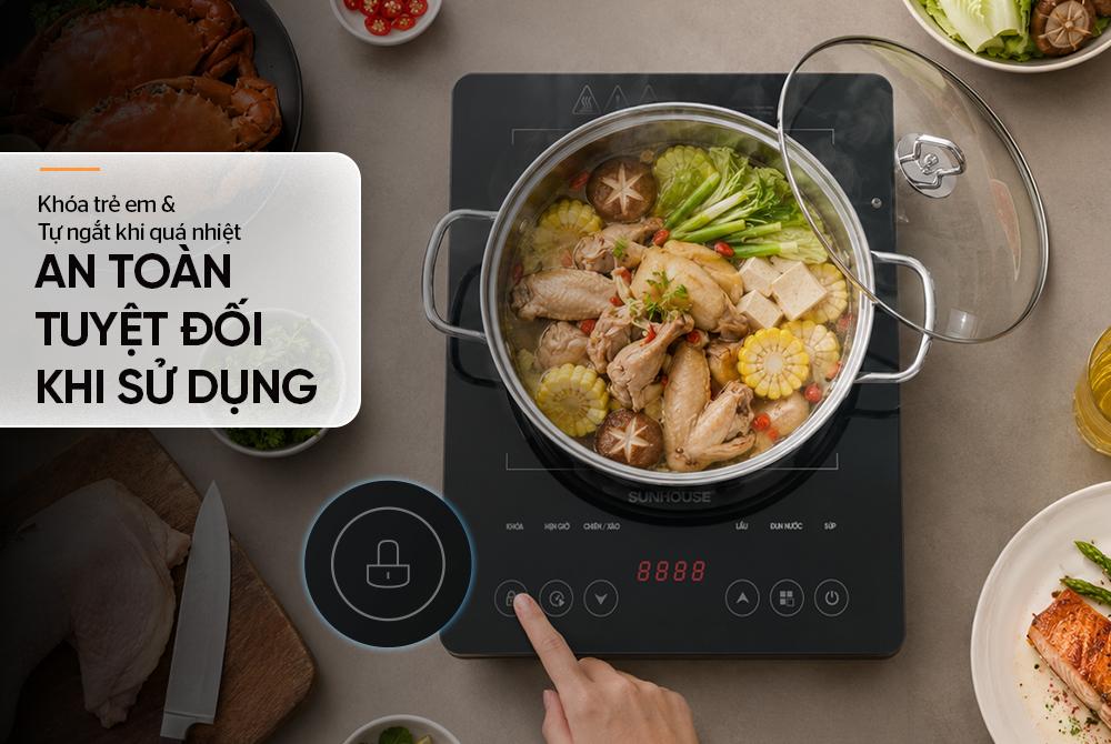 Bếp từ đơn cảm ứng SUNHOUSE SHD6895