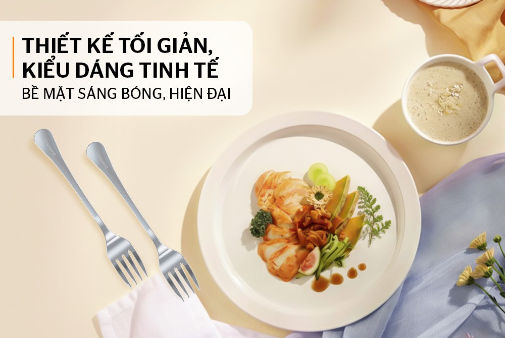 Bộ 2 nĩa dĩa ăn inox SUNHOUSE HEALTHY KS-S2FO200I