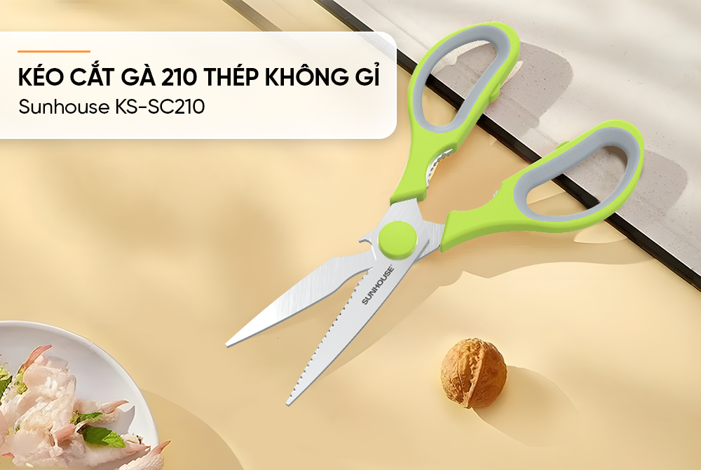 Kéo cắt gà 210 thép không gỉ SUNHOUSE KS-SC210