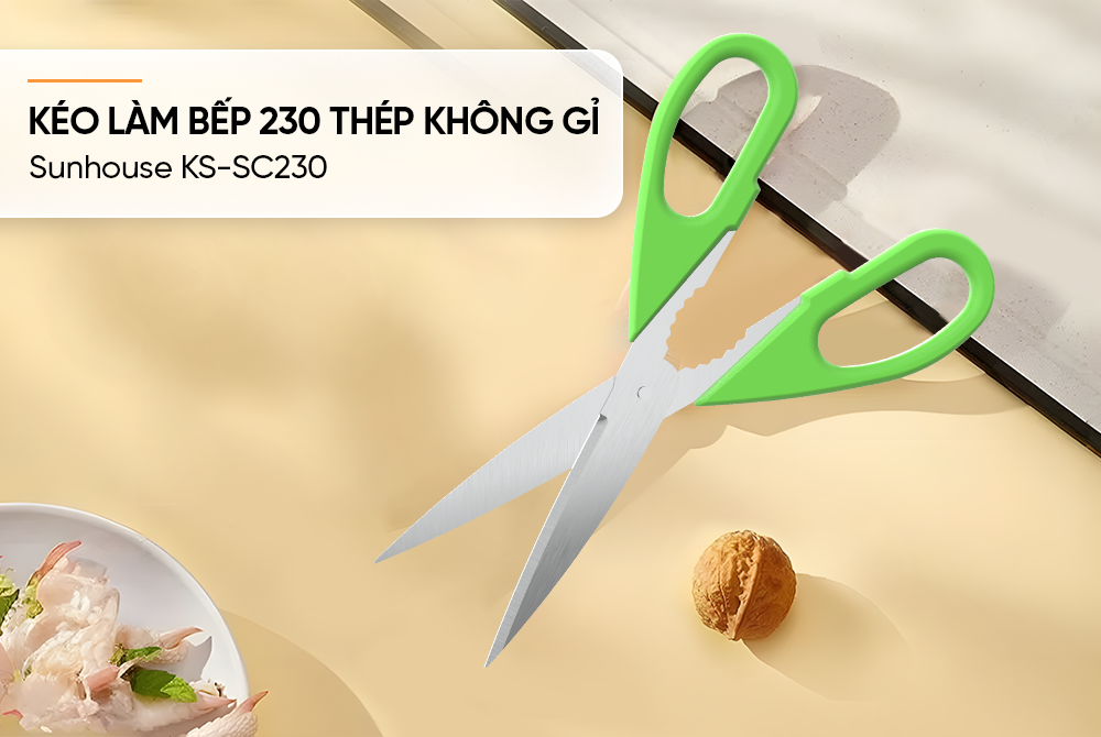 Kéo làm bếp 230 thép không gỉ SUNHOUSE KS-SC230