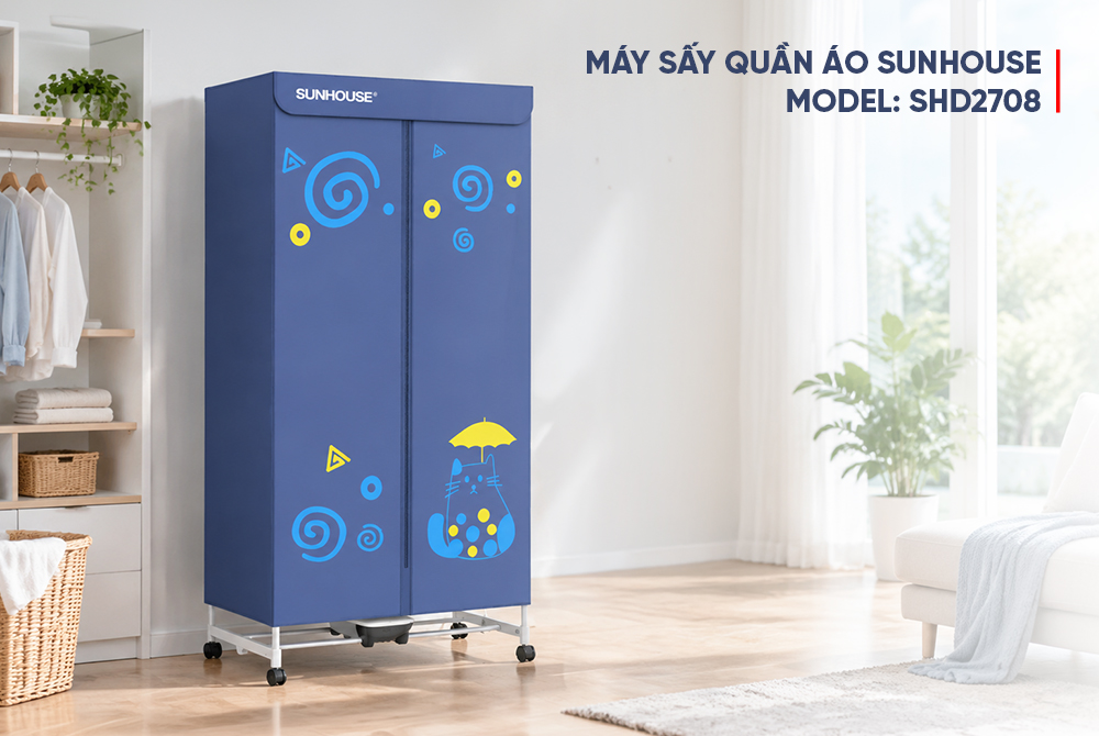 Máy sấy quần áo SUNHOUSE SHD2708